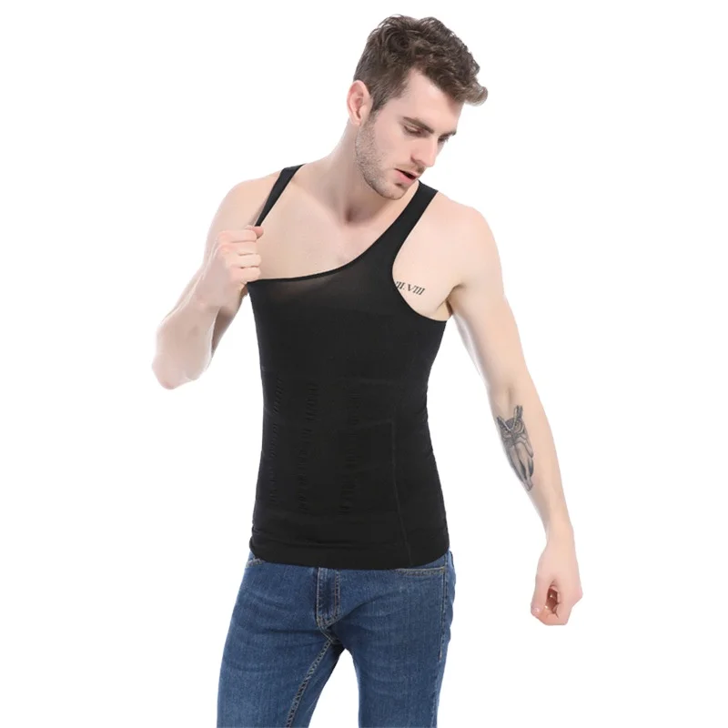 

Men's Slimming Body Shapewear Corset Vest Plus Size Invisible Shapewear T-shirt For Men's