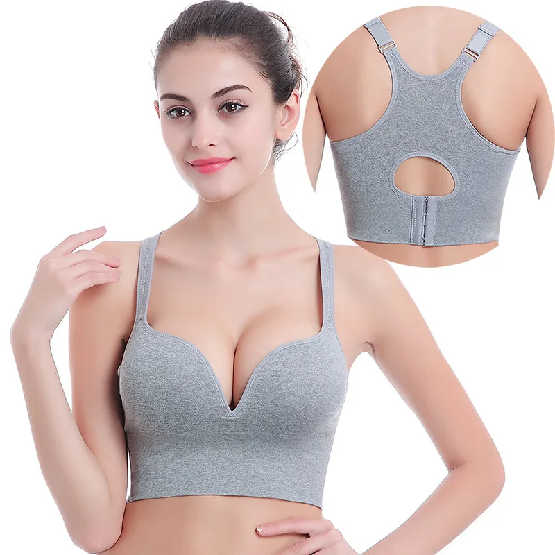

Dry fit stretchy sport bras 3D gather breathable fitness adjustable yoga wire free push up sports bra for large breasts