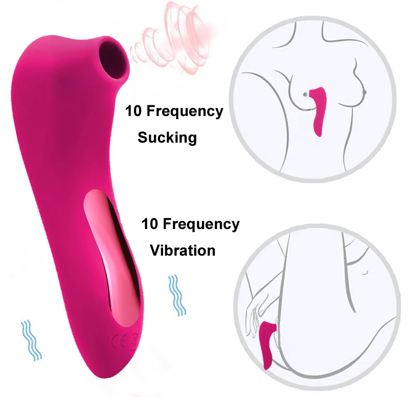 Clitoral Sucking Vibrator G Spot Vibrator Waterproof Rechargeable Nipple Suction Stimulator  7 Modes Oral Sex Toy
