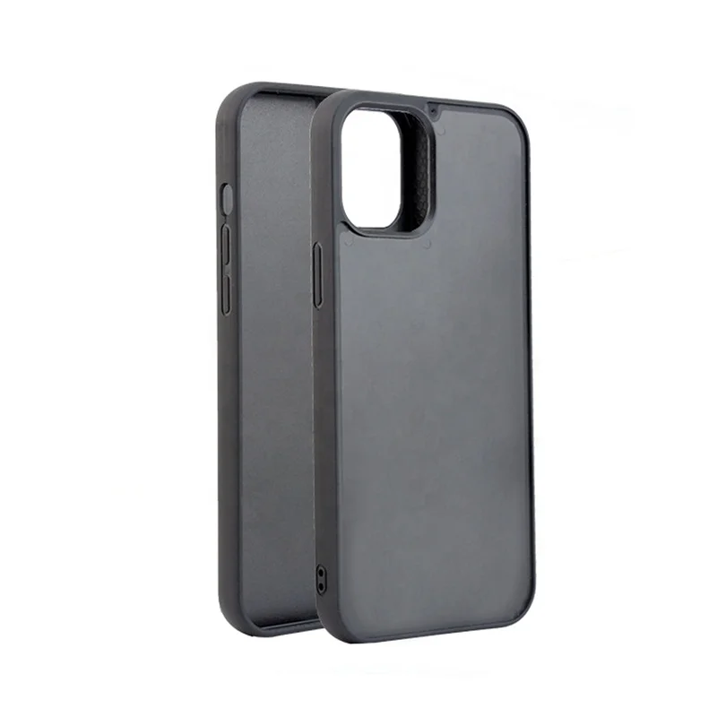 

2021 New Sublimation Blank DIY Personalized TPU+PC Shockproof Phone Case for iPhone 13, Black