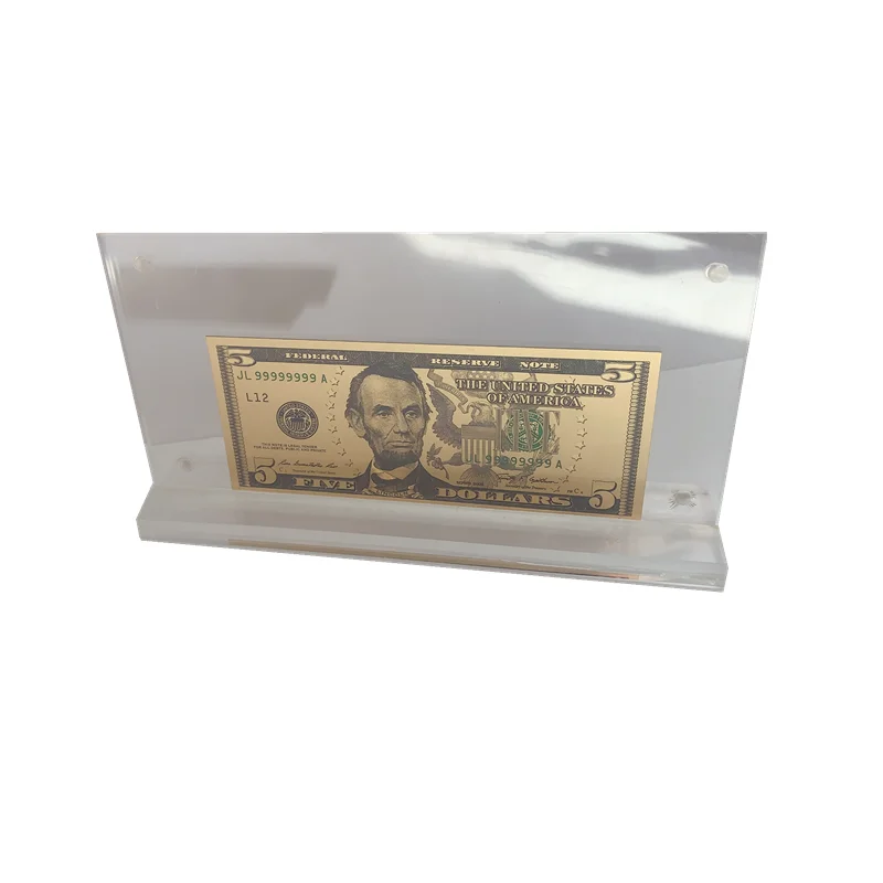 

High quality USA Currency collection $5 Five dollar bills 24k gold us dollar banknote