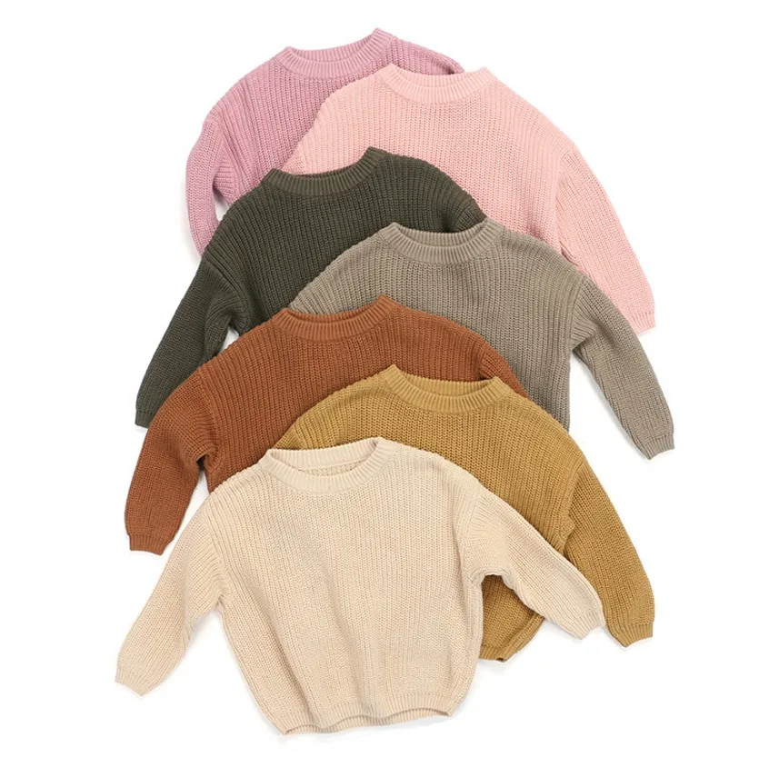 

Hot sale Korean style loose kids clothes autumn winter sweater tops wholesale price unisex clothes, Customized color