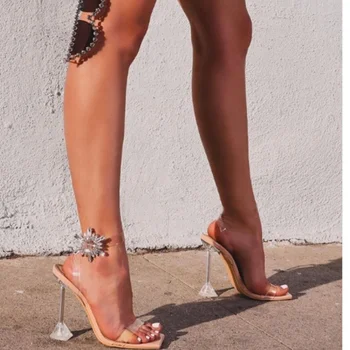 sexy clear heels