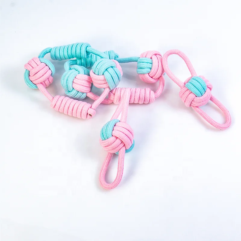 

New Arrival Pet Products Colorful Training Cotton Rope Ball Dog Chew Toy, As picture