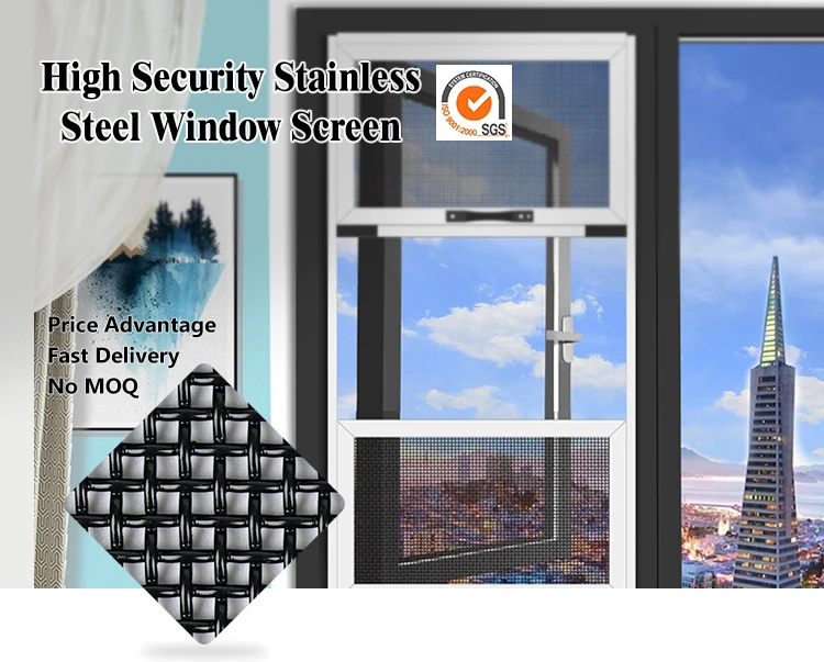wholesale home gatehouse luxury stainless steel high security mesh screen bulletproof metal sheet for window and door