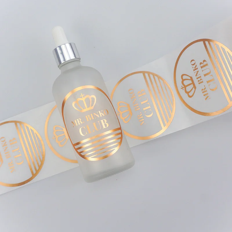 

Self-adhesive Waterproof Vinyl Roll Clear Perfume Transparent Sticker Label for Bottle