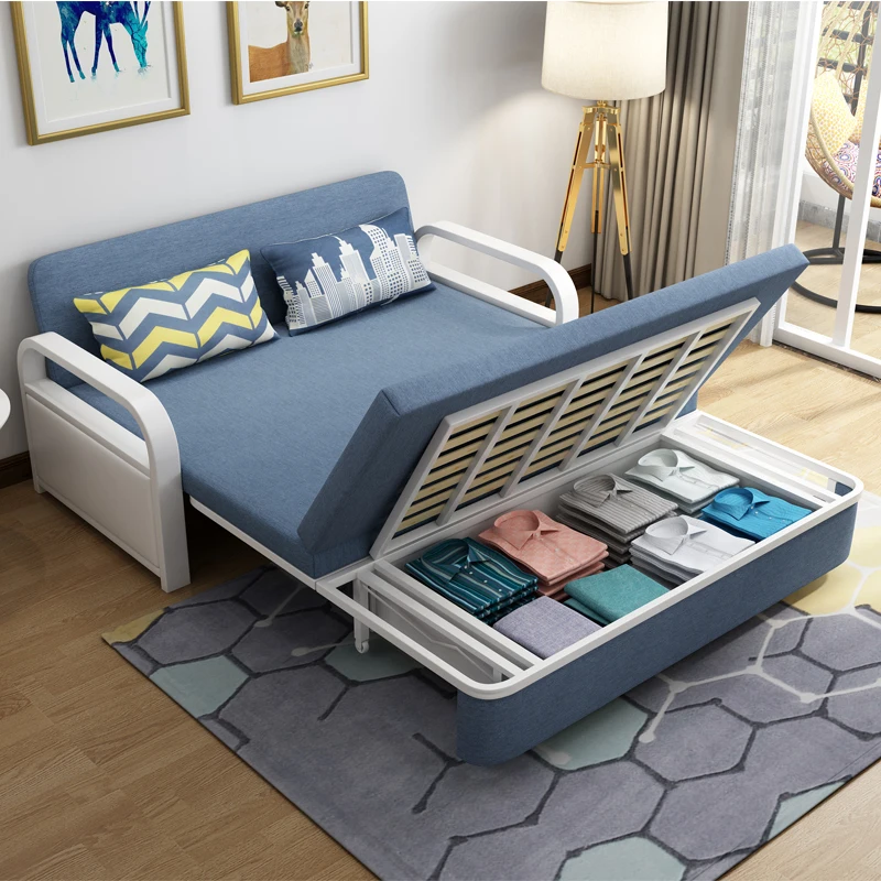 

Storage sofa cum bed folding living room furniture sleeper cama couch sofa bed metal folding pull out bed, Customized color