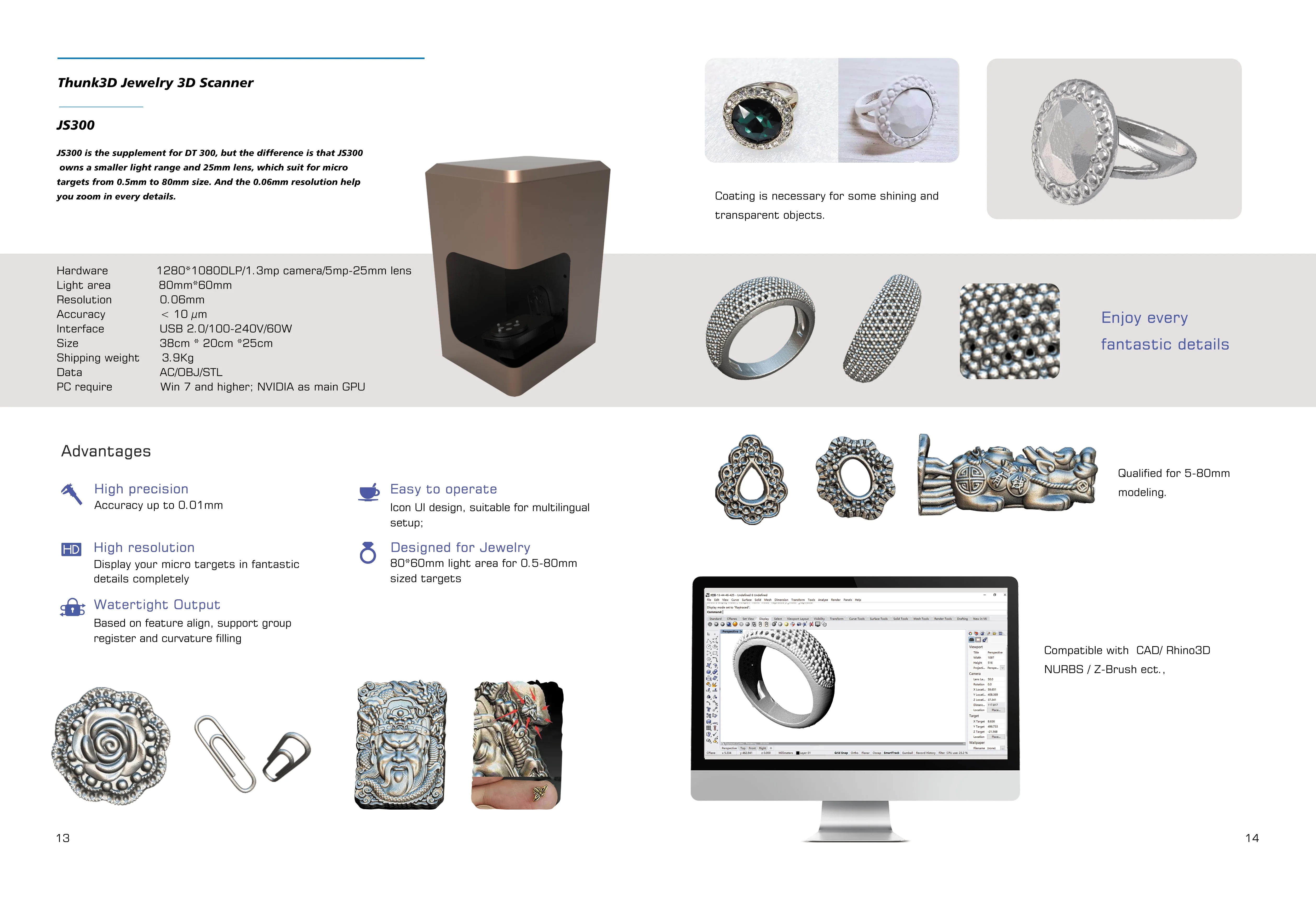 Thunk3d Jewelry Scanner With 10 Micron Accuracy 3d Scanner Buy 3d