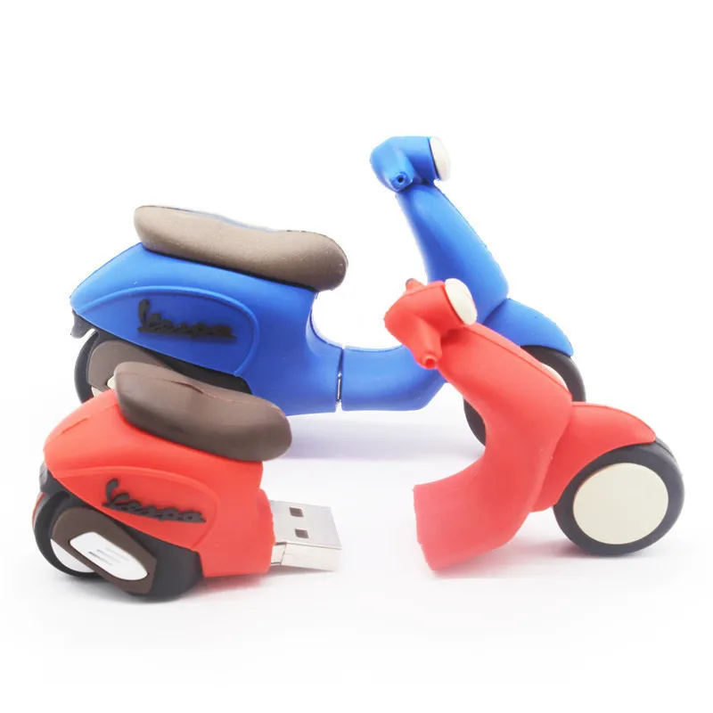 

JASTER The new cute Scooter USB flash drive USB 2.0 Pen Drive minions Memory stick pendrive 4GB 8GB 16GB 32GB 64GB gift, Color