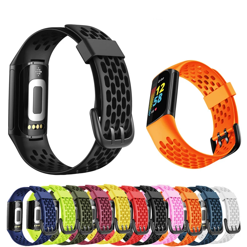 

Rubber Watch Straps For Fitbit Charge 5 Activity Tracker Smart Watch Sport Soft Wristband For Fitbit Charge5 Strap, Many colors are available