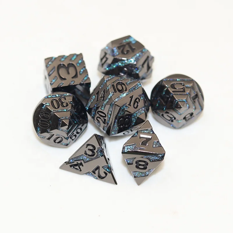 

Wholesale Bulk Polyhedral Metal D&D Dice Sets for RPG Games