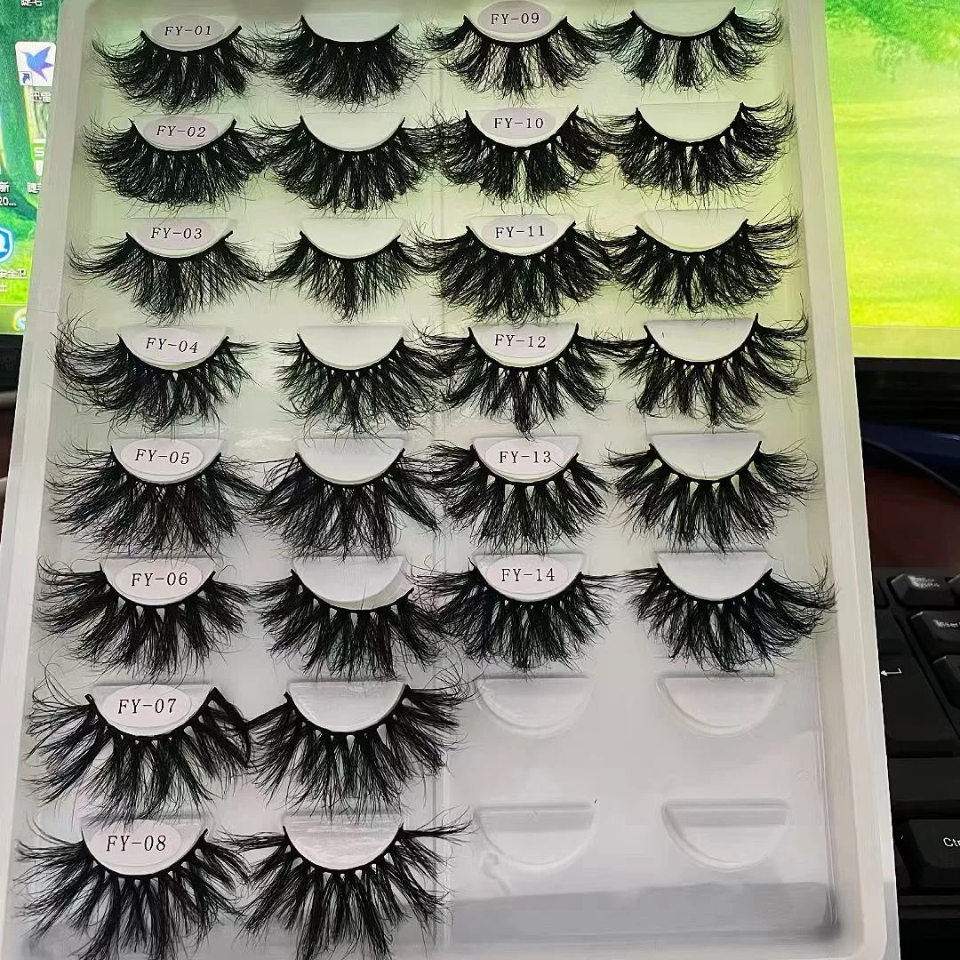 

wispy mink eyelashes lahes 25mm mink lasheswholesale vendor 25mm mink eyelash vendor with customized case, Natural black