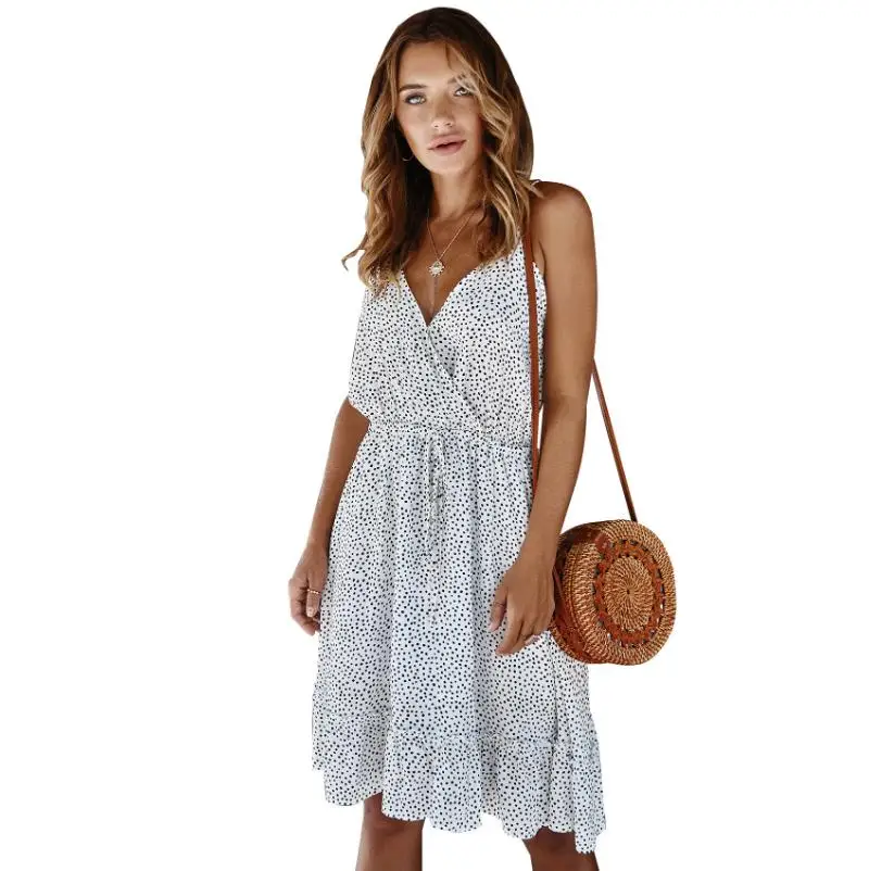 

Summer Short Dresses Long Loose Chiffon Beach Ruffles Dress Casual Dresses