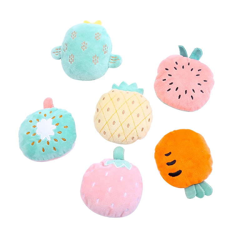 

Hot selling wholesale pet supplies cute macaron fruit shape plush cat toy within catnip for kitten in stock fast delivery, As picture