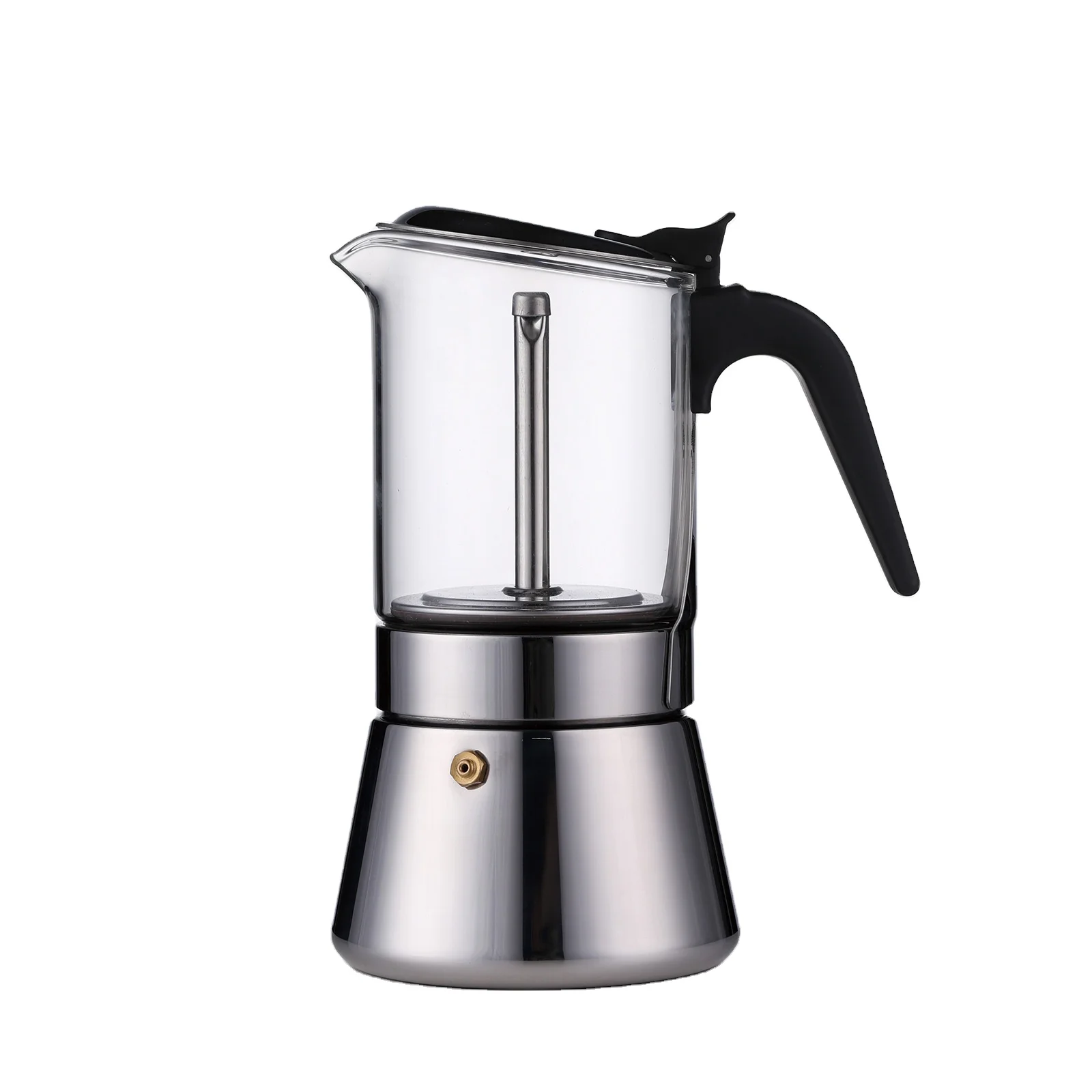 

Moka Pot High-quality New Design High Borosilicate Glass&Stainless Steel Transparent Espresso Lower part is replaceable