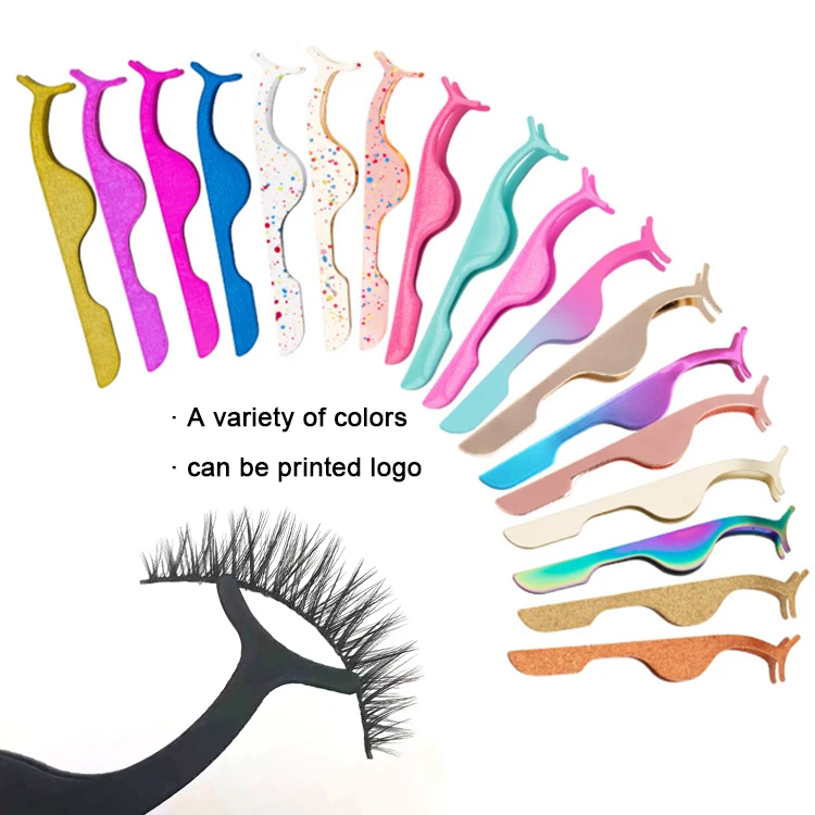

Custom eyelash applicator eyelash tweezers private label with logo, Oem
