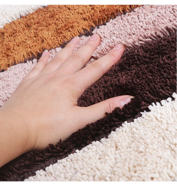 Esmoda Custom Size Microfiber Tpe Non Slip Colorful Luxury Bathroom