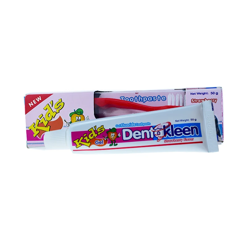 
Custom logo fruit flavored fresh breath baby toothpaste 