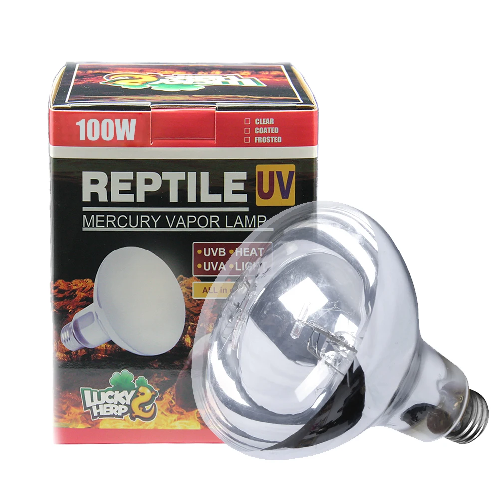 

Luckyherp 100 Watt UVA/UVB Mercury Lamp / Bulb for Reptiles and Amphibians