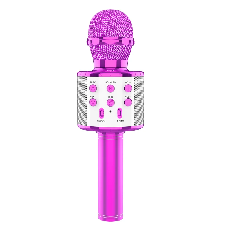 

Best WS-858L USB Portable Handheld Home KTV Mic Wireless Karaoke BT Microphone With Speaker For Kids