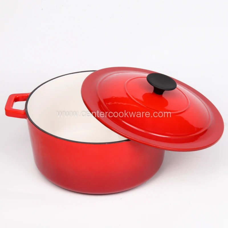 factory directly supply non stick utensils kitchenware cookware cast iron enameled stew pot boiler cooking cocotte with lid