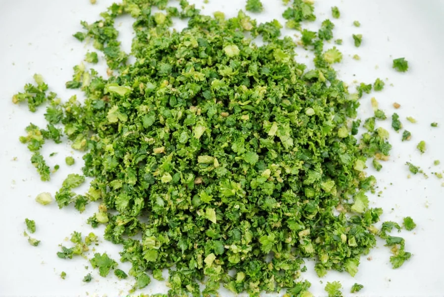 Parsley flakes sprinkled over a salad