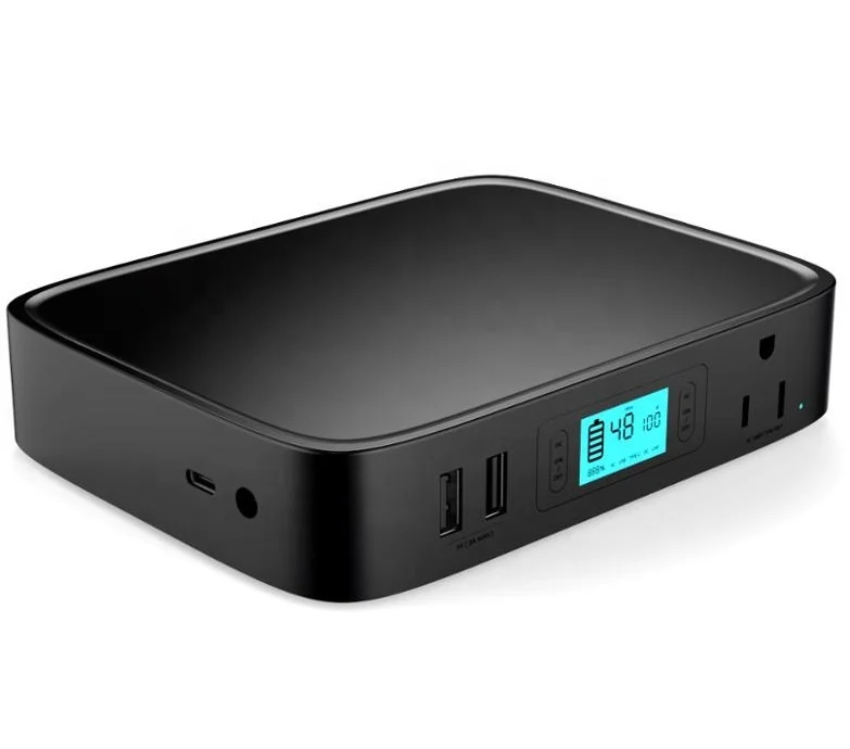 

Emergency 220 Volt Portable Power Bank Generator Solar Charger Station, Black