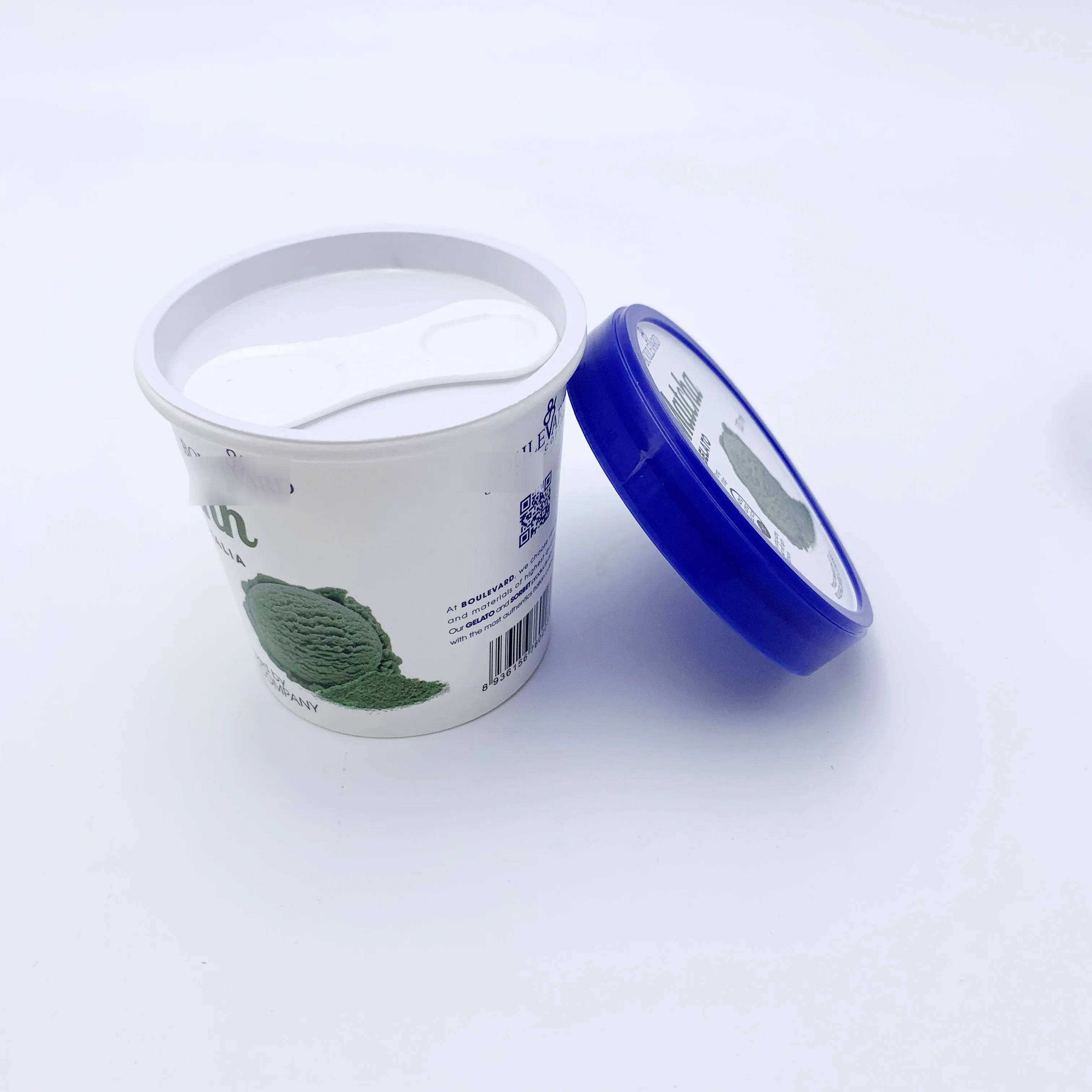 Custom Design Disposable Ice Cream Paper Cups And Plastic Lids Company