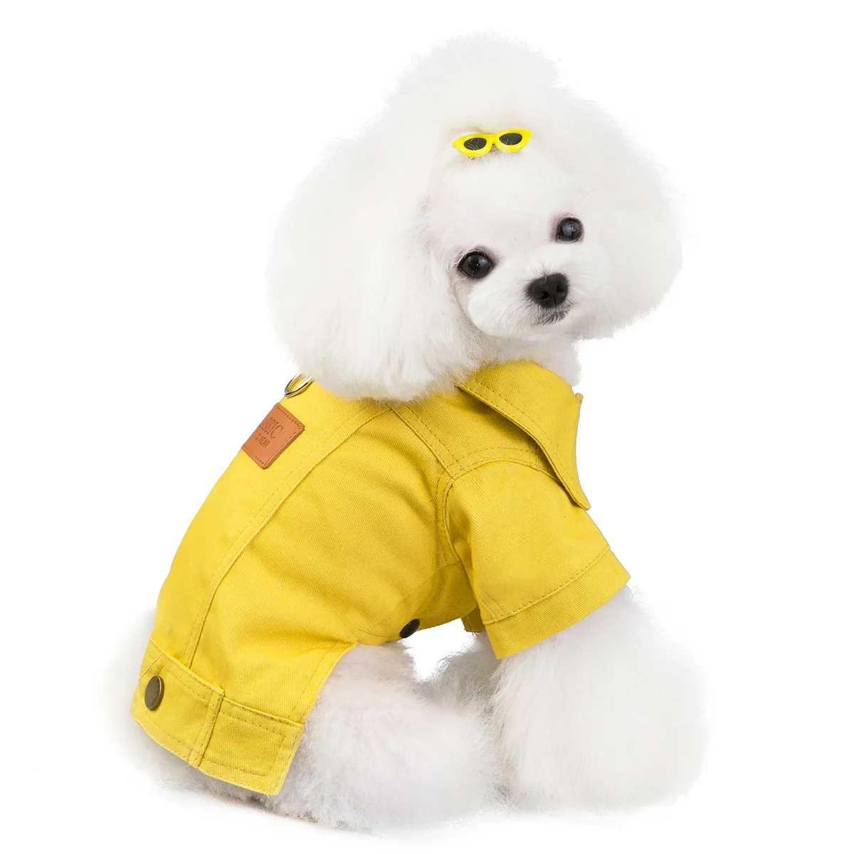 

Winter Warm Puppy Jeans Jacket Coat Design Thick Cat Pet Denim Coat Dog Denim Jacket, As picture