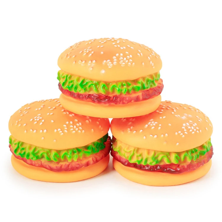 

Squeaky Burger Pet Rubber Hamburger Dog Toy