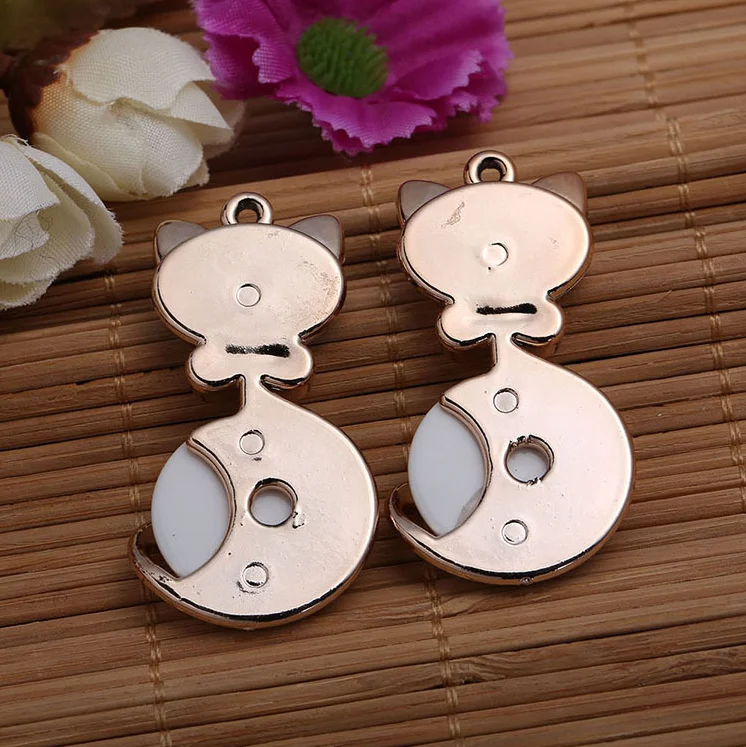 

china Factory wholesale custom fashion jewelry brass zircon drop Cat diamond jewelry