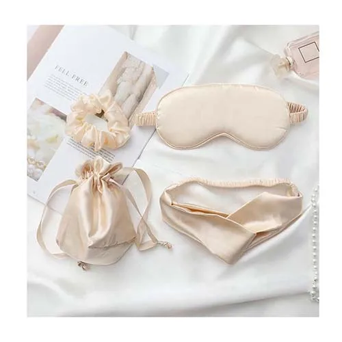 

Special Design Bag Travel 3D Natural Eyeshade Cover Shade Sleeping Satin Silk Eye Mask Wholesale