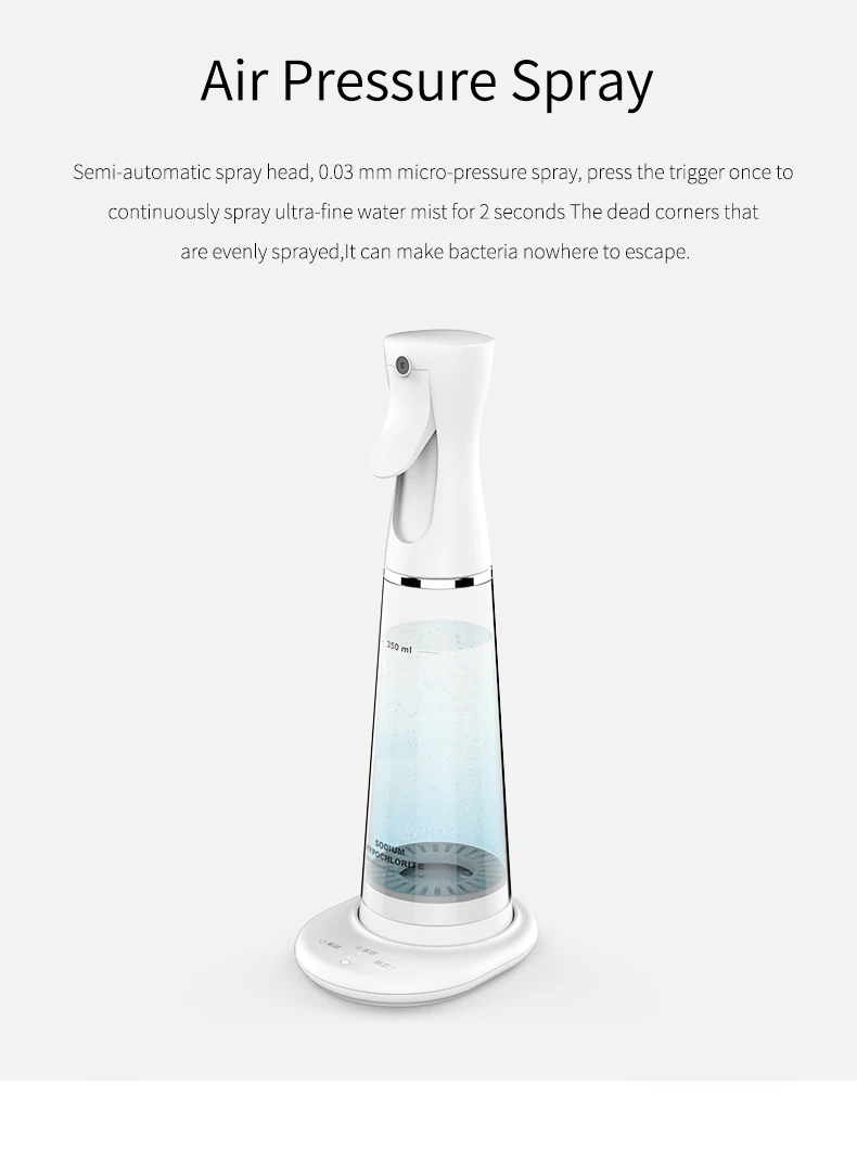 OLANSI منتج جديد homeuse الصوديوم حمض الهيالورونيك الرش المنزل مولد هيبوكلوريت الصوديوم