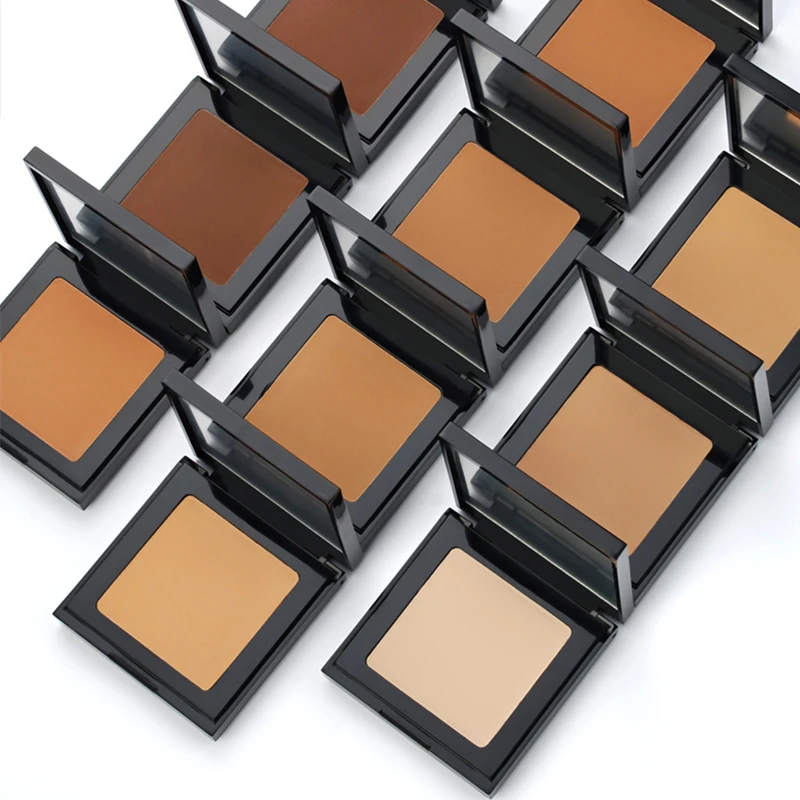 

pressed powder case private label foundation powder compact, 13 colors