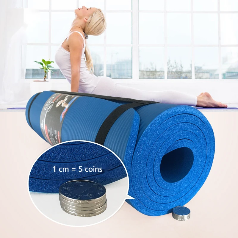 

Eco Friendly NBR Yoga Mat - 1850*800*10mm Extra Width Length Thick Non Slip Yoga Mat for Women & Men