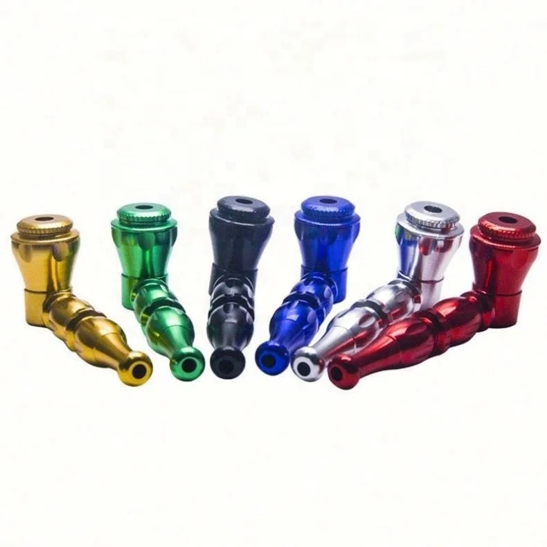 

Trendy Mini Portable Smoking Pipe Multifunction Detachable Metal Accessories, Black/gold/red/green/blue/sliver