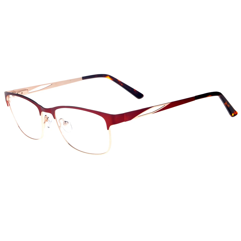 

Wholesales metal mens half rimless optical frames ladies