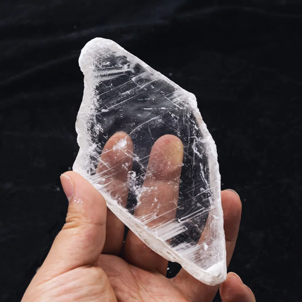 

Selling natural folk crafts healing stone selenite slabs crystal raw for decoration