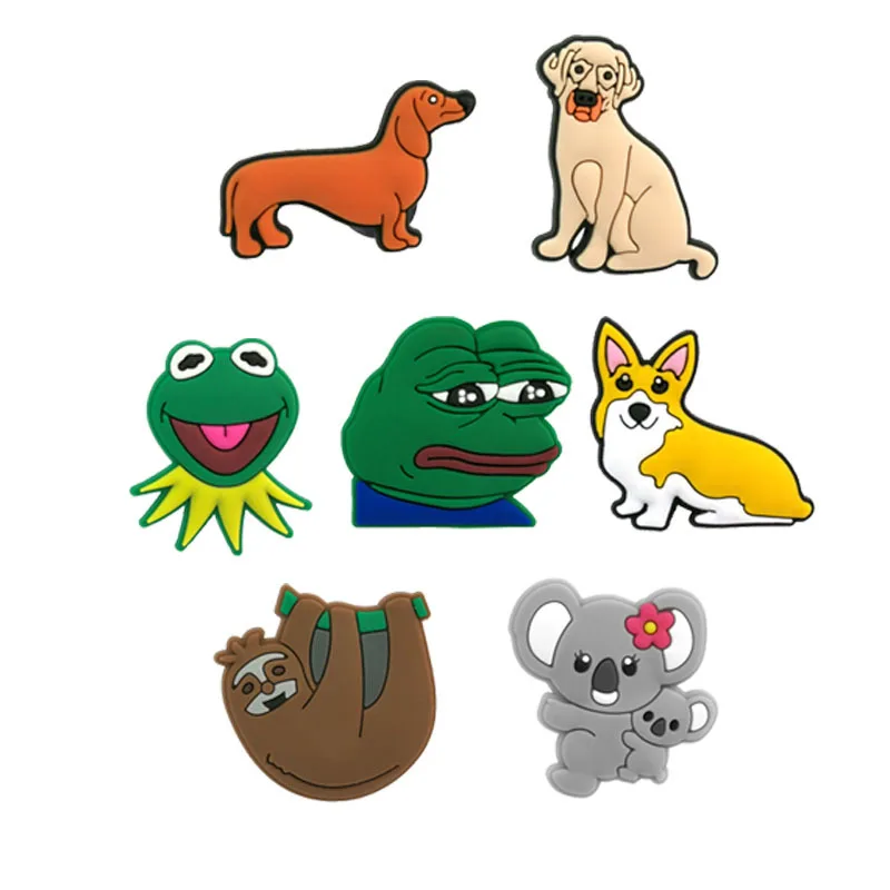 

New cartoon animal pvc beach garden shoes flower shoe buckle decoration charm accessories accessories, As pictures