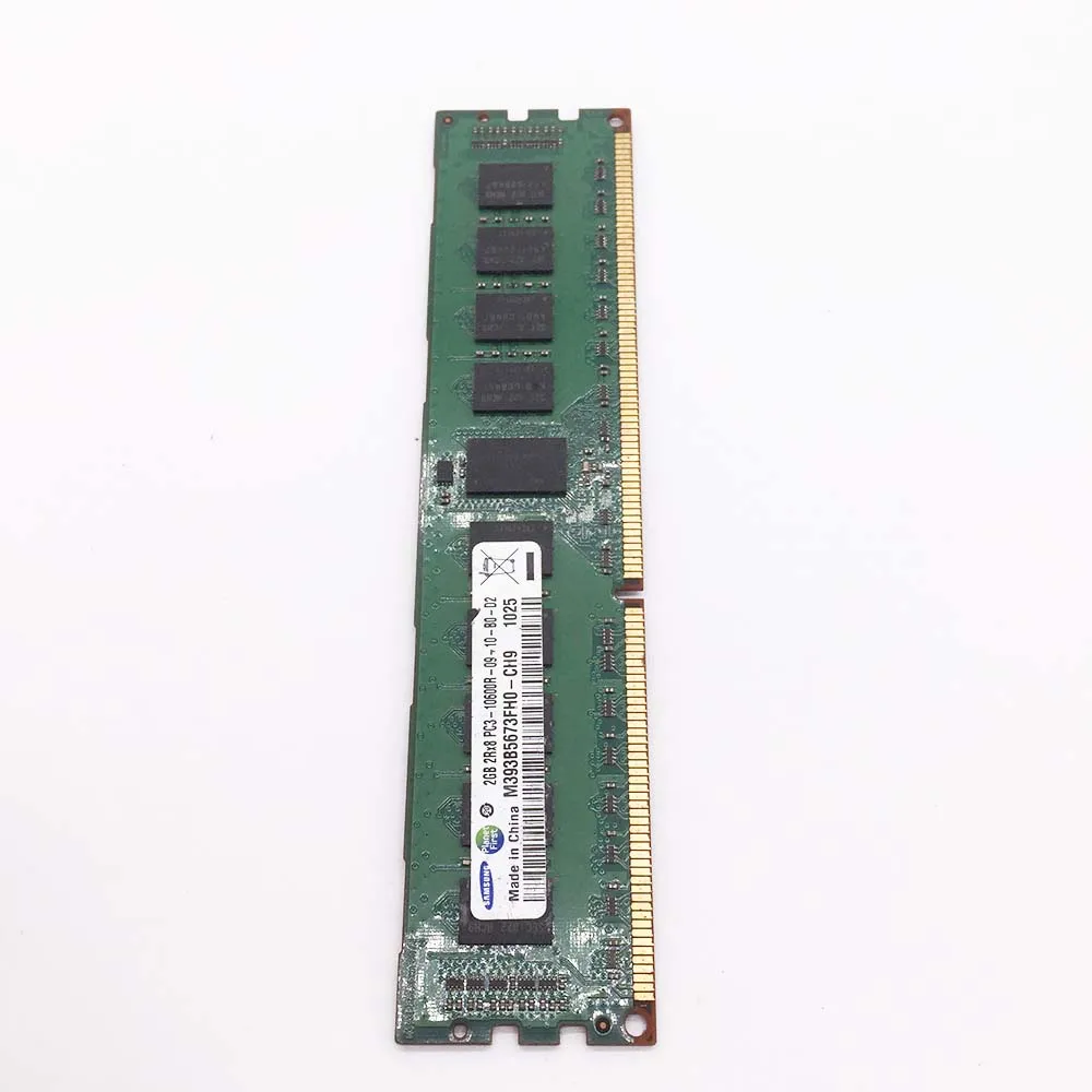 

Memory SDRAM DDR3 2GB 10600R M393B5673FHO-CH9 2Rx8 Desktop RAM Fits For Sumsung 10600R-2G