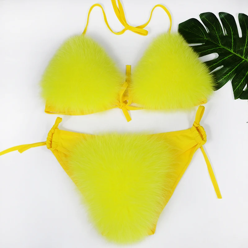 

fur underwear for women robes dress underwear fur fur bra, Customized colors
