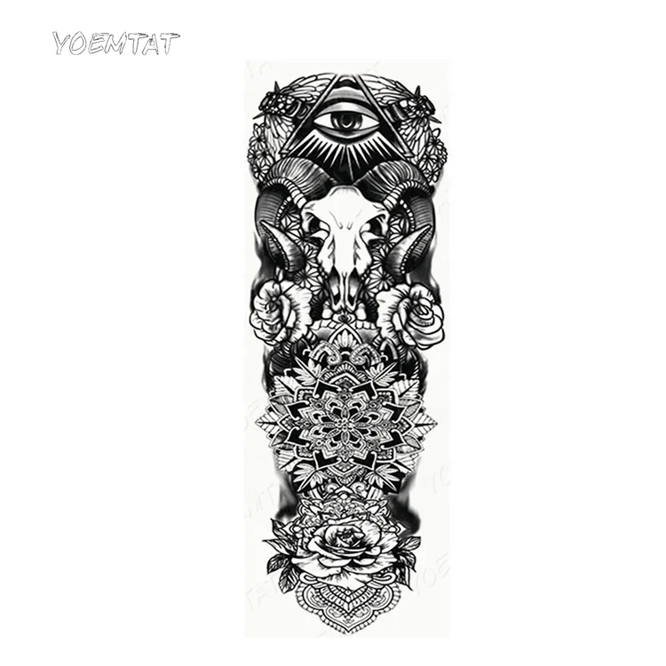 

Hot Sale Full Arm Tato Sleeve Henna Tattoo Stickers Temporary, Cmyk
