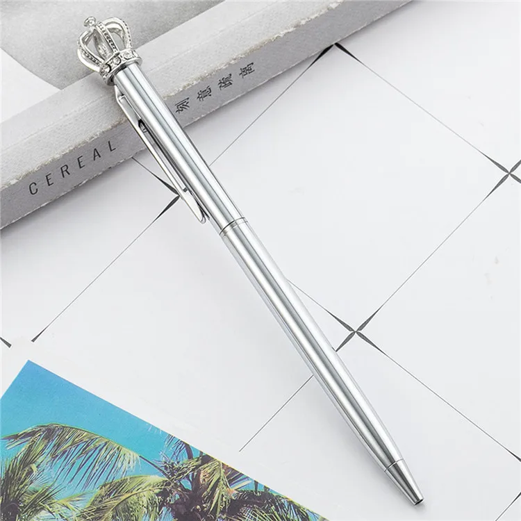 
Korean fantasy crown rotating ballpoint pen, Custom Logo Cute Ball Pen Metal Ballpoint Pen 