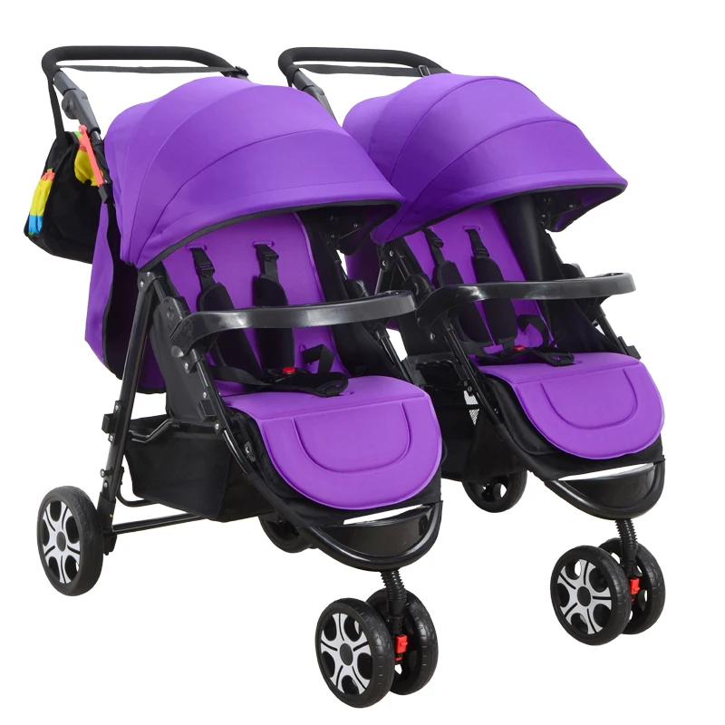 

Made in China separatable twin baby carriage double carriage model 21F, Green, purple, blue, wine red, red