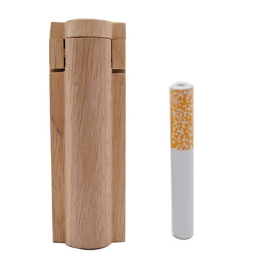 

D0541 New Arrivals Weed herb Smoking Cigarette Case Wood Mini Smoking Box, As picture
