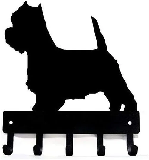 

Yinfa Factory Quality Brand Decor Metal Wall Art Craft West Highland Terrier Westie Dog Key Rack Hanger 6/9 Inch Black TY2063