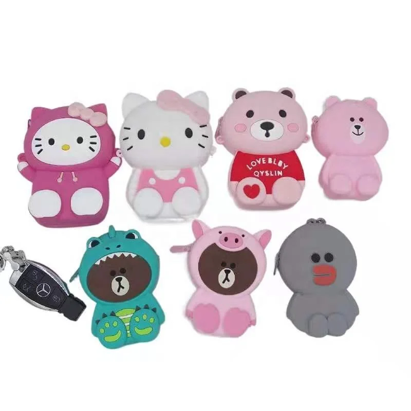 

Keychain Coin Purse Wallet Promotional Cheap Small Custom Plastic Bag Gift Unisex Customized Style Time Packing Work, Multiple colors