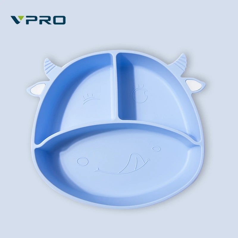 

Amazon Best Seller Soft Safety BPA Free Kids Food Silicone Baby Plate