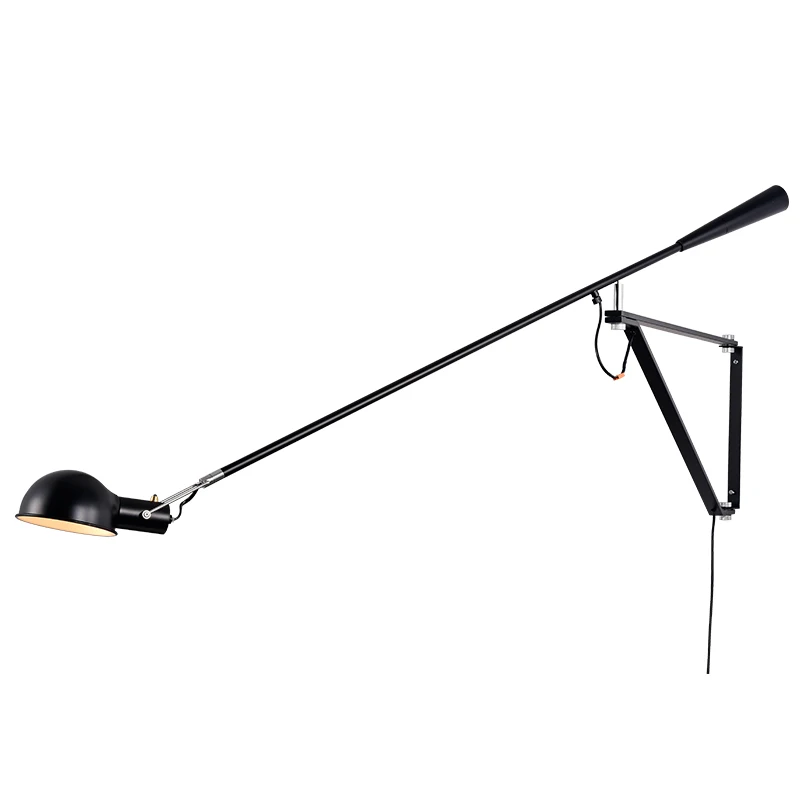 For Living Room Bedroom Study Home lighting Industrial antique vintage industrial black E27 swing arm Arne Jacobsen wall lamp