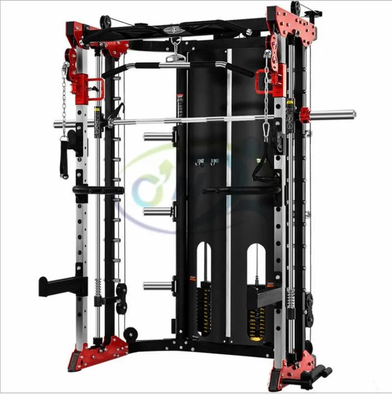 

New technology multifunctional trainer power frame home fitness equipment squat rack power frame cage Smith machine, Optional